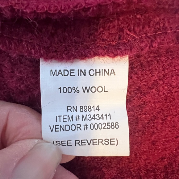 Monterey Bay Boiled Wool Coat with Appliqué Floral Details Large - Picture 6 of 7